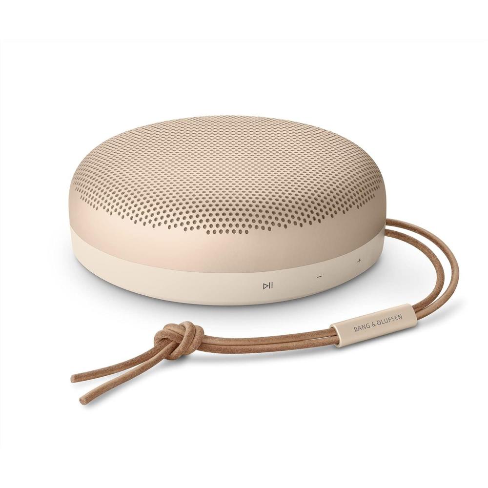 imageBang ampamp Olufsen Beosound A1 2nd Generation Wireless Portable Waterproof Bluetooth Speaker with Microphone Grey Mist Renewed PremiumGold Tone